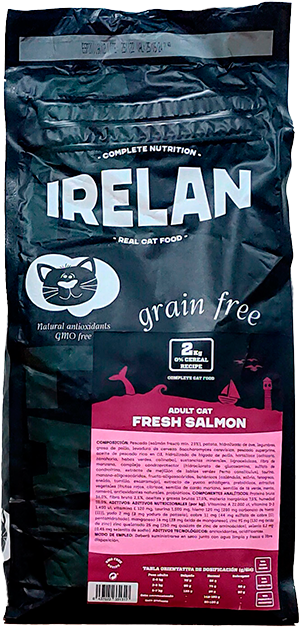 Irelan salmón fresco para gatos